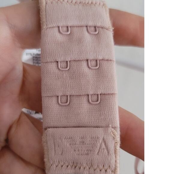 Emporio Armani Padded Push-Up Floral Lace Gingham Bra Tan 34B - Picture 8 of 11